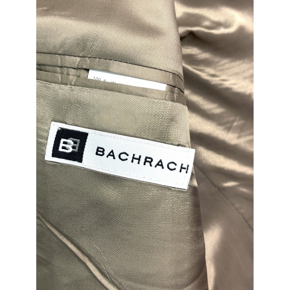 vtg Bachrach 40S Tan Windowpane Double Breasted Blazer Jacket‎ Sport Coat Wool - Picture 6 of 13